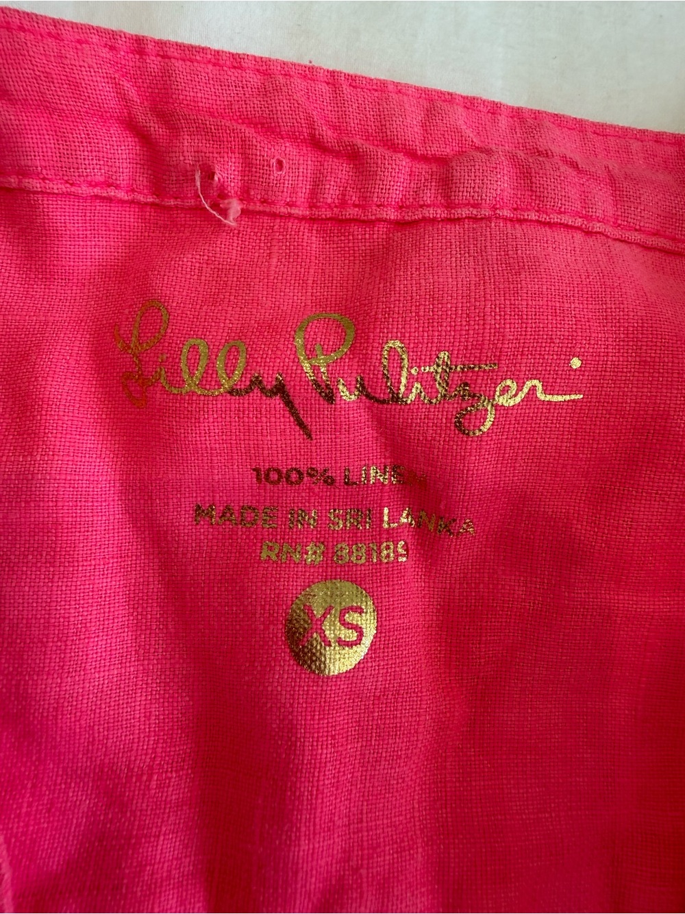 💖 Lilly Pulitzer 100% Linen Sleeveless Popover Tank – XS - Picture 3 of 4